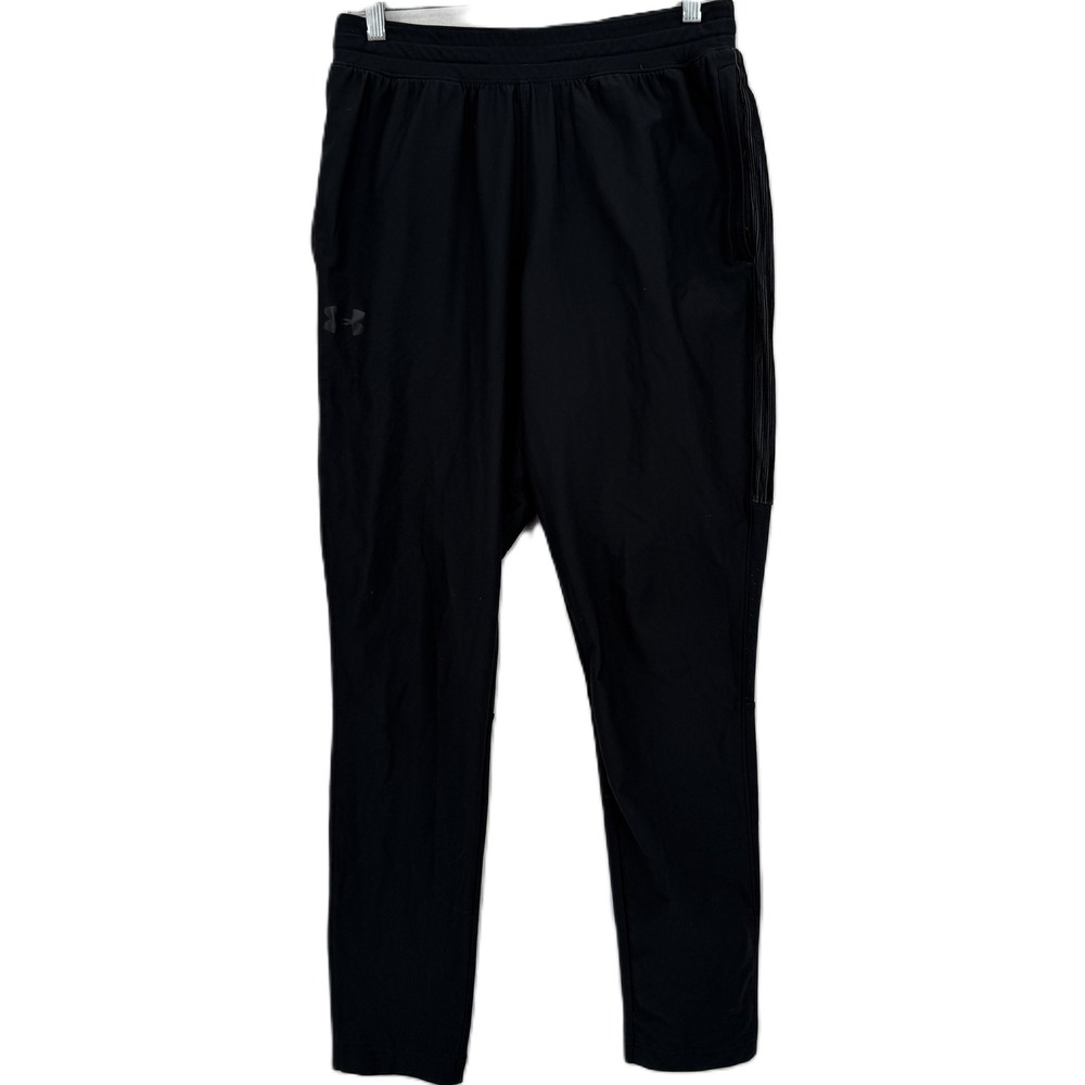 Under Armour Vanish Warmup Pants Men Medium Black Tapered Athletic 1309828